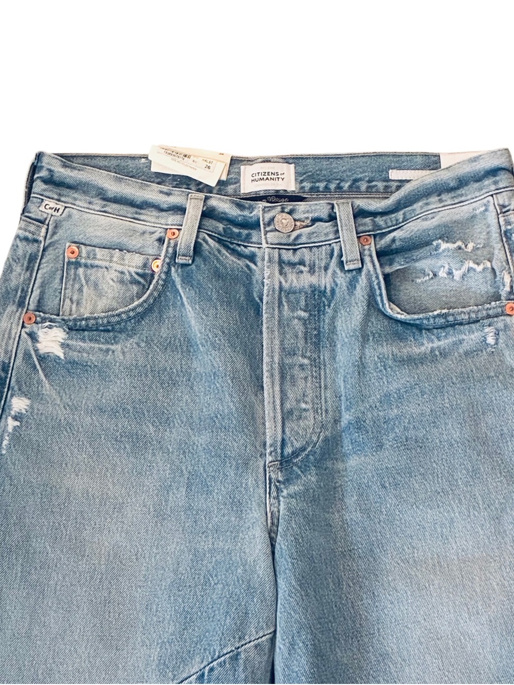 Citizens Of Humanity Ayla Swirl Baggy Jeans Size 26 NWT - Picture 2 of 9